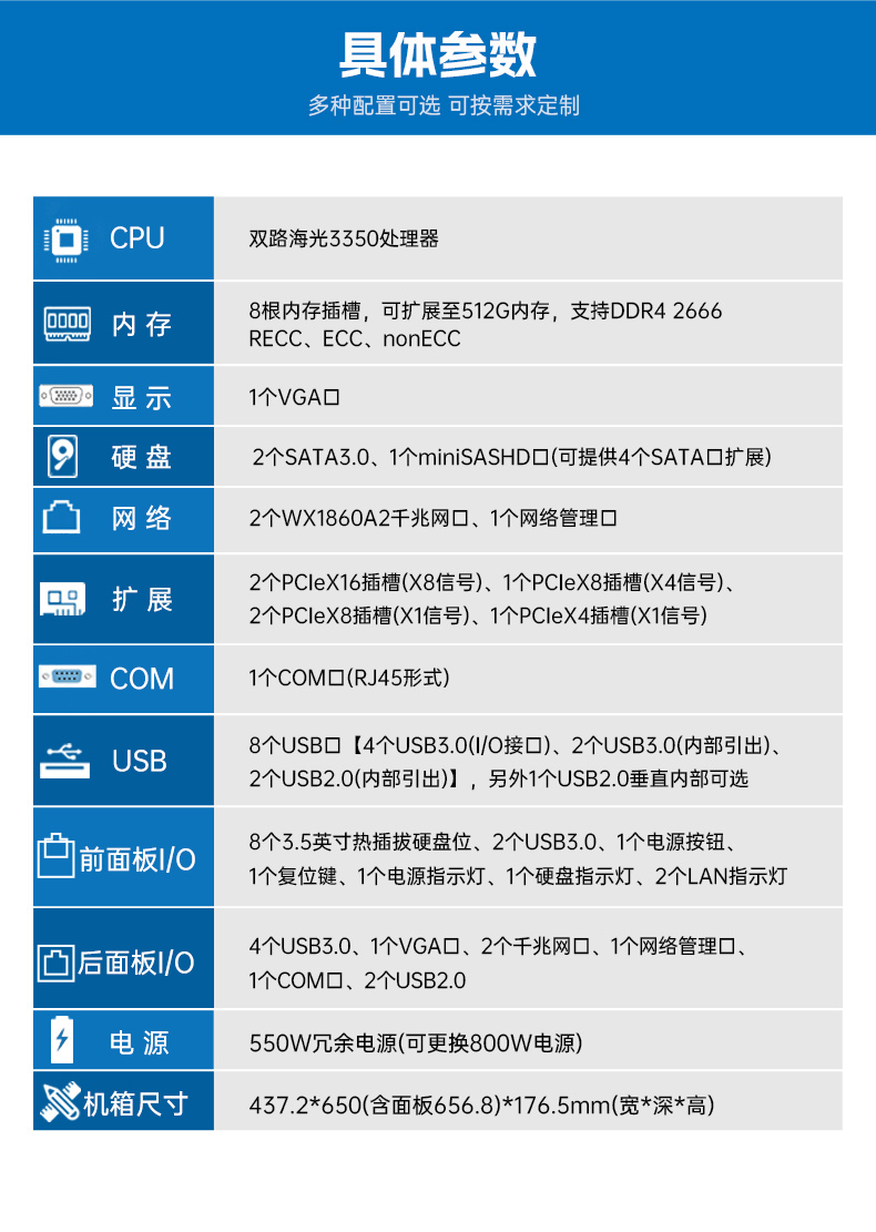 東田國產(chǎn)4U工控機(jī),雙路海光信息安全工控主機(jī),DT-46508-D3350MA.jpg